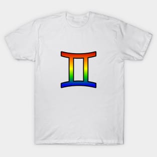 Gemini Rainbow Pride Symbol T-Shirt